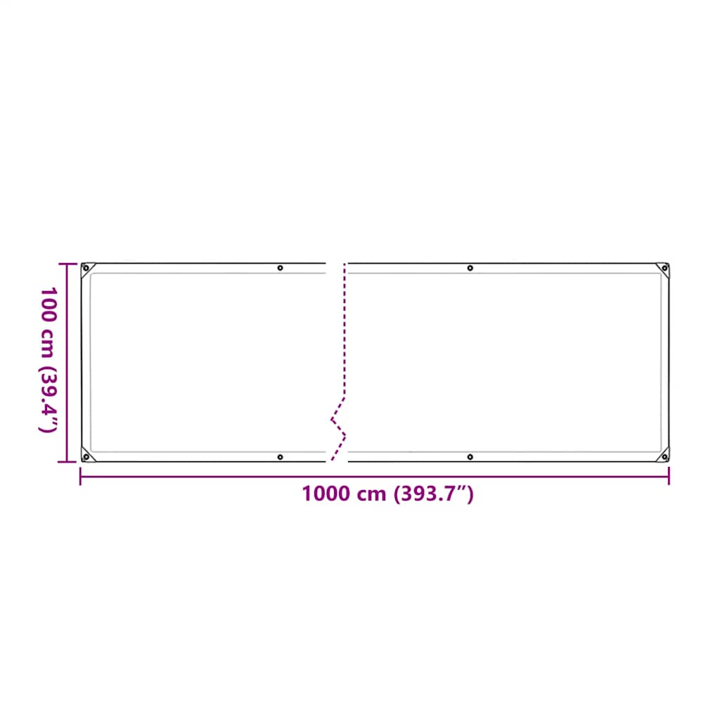 vidaXL Plant Cover with Eyelets 1x10 m Polyethylene