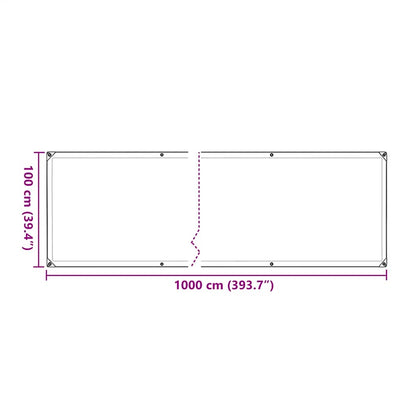 vidaXL Plant Cover with Eyelets 1x10 m Polyethylene