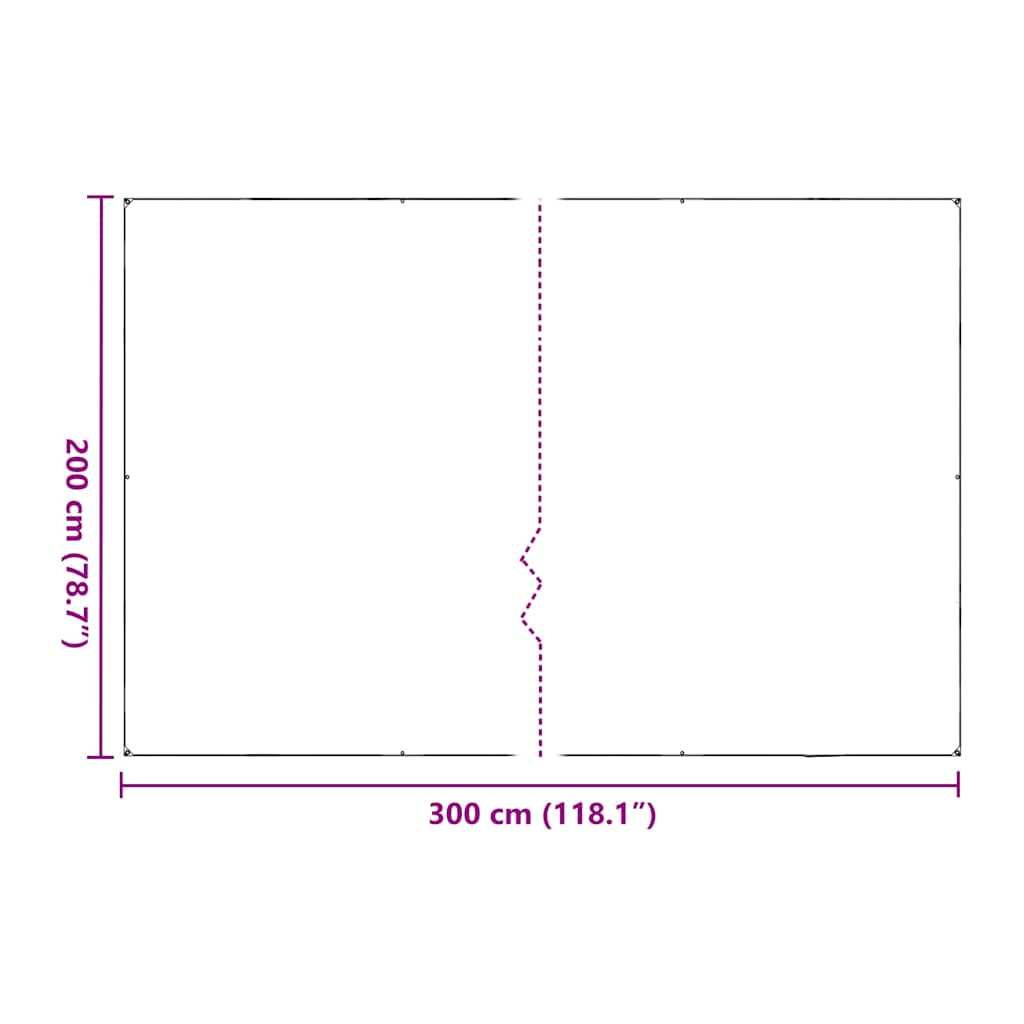 vidaXL Plant Cover with Eyelets 2x3 m Polyethylene