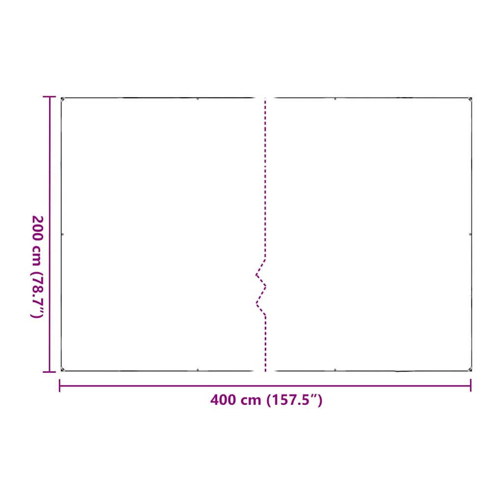 vidaXL Plant Cover with Eyelets 2x4 m Polyethylene