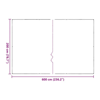 vidaXL Plant Cover with Eyelets 2x6 m Polyethylene