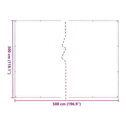 vidaXL Plant Cover with Eyelets 3x5 m Polyethylene