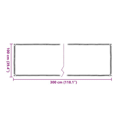 vidaXL Plant Cover with Eyelets 1x3 m Polyethylene