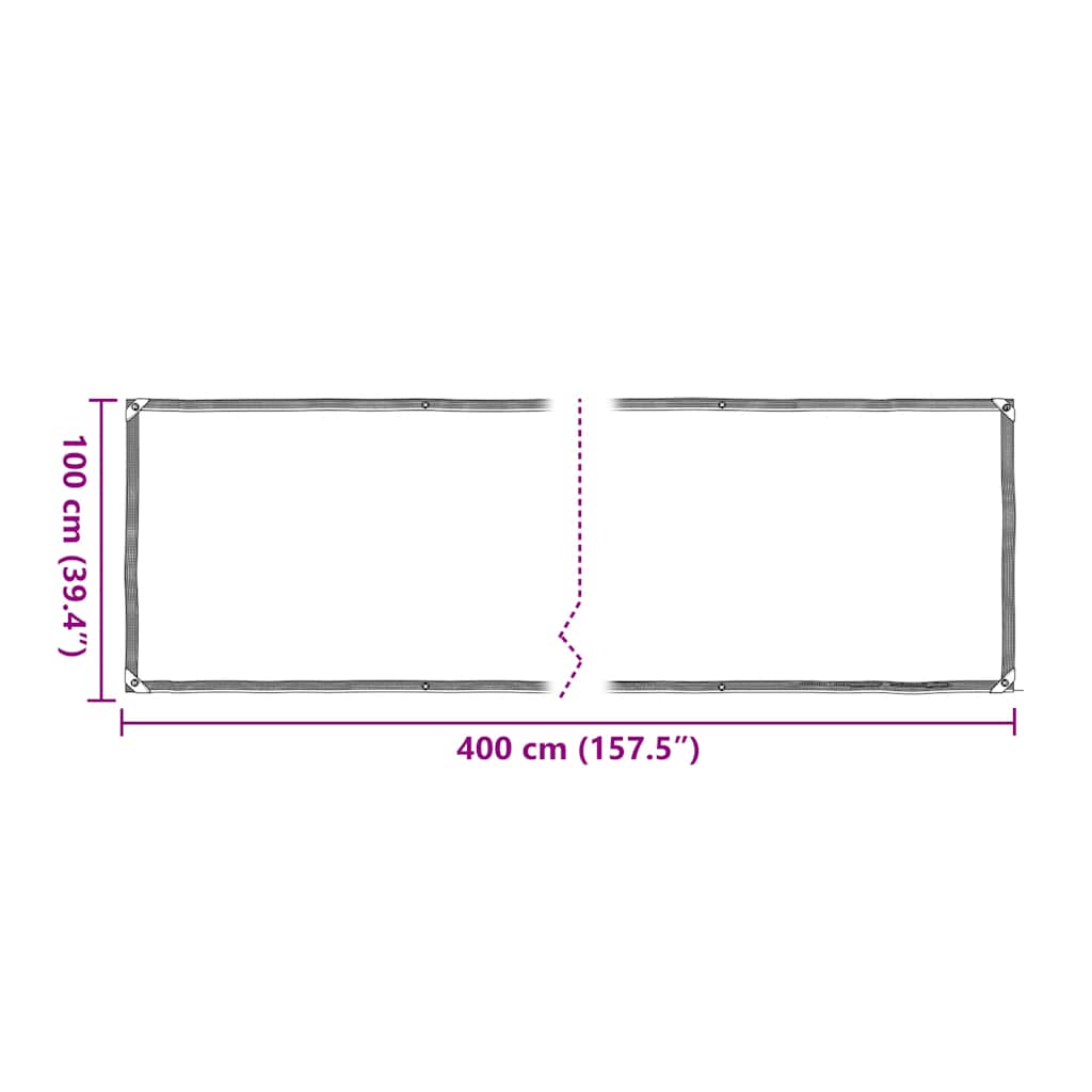 vidaXL Plant Cover with Eyelets 1x4 m Polyethylene