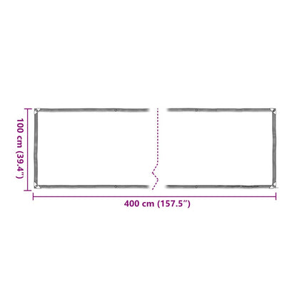 vidaXL Plant Cover with Eyelets 1x4 m Polyethylene