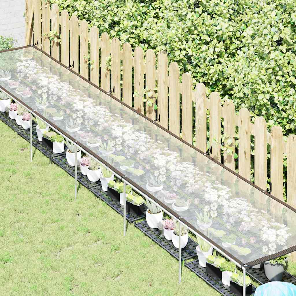 vidaXL Plant Cover | Transparent and Black | Polyethylene | 1 x 6 m