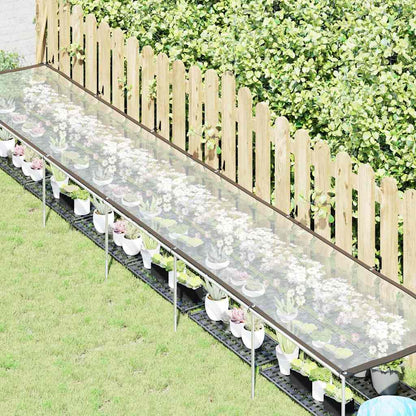 vidaXL Plant Cover | Transparent and Black | Polyethylene | 1 x 6 m