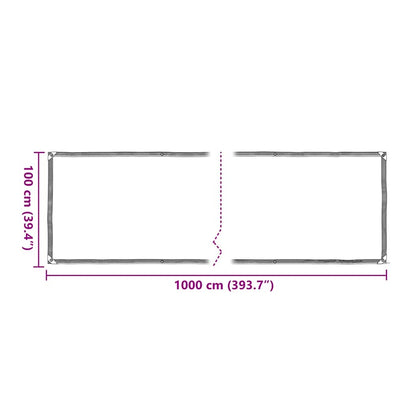vidaXL Plant Cover with Eyelets 1x10 m Polyethylene