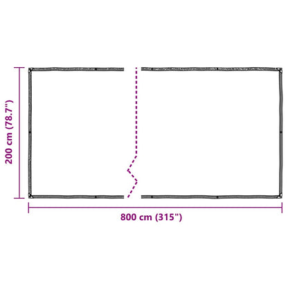 vidaXL Plant Cover with Eyelets 2x8 m Polyethylene