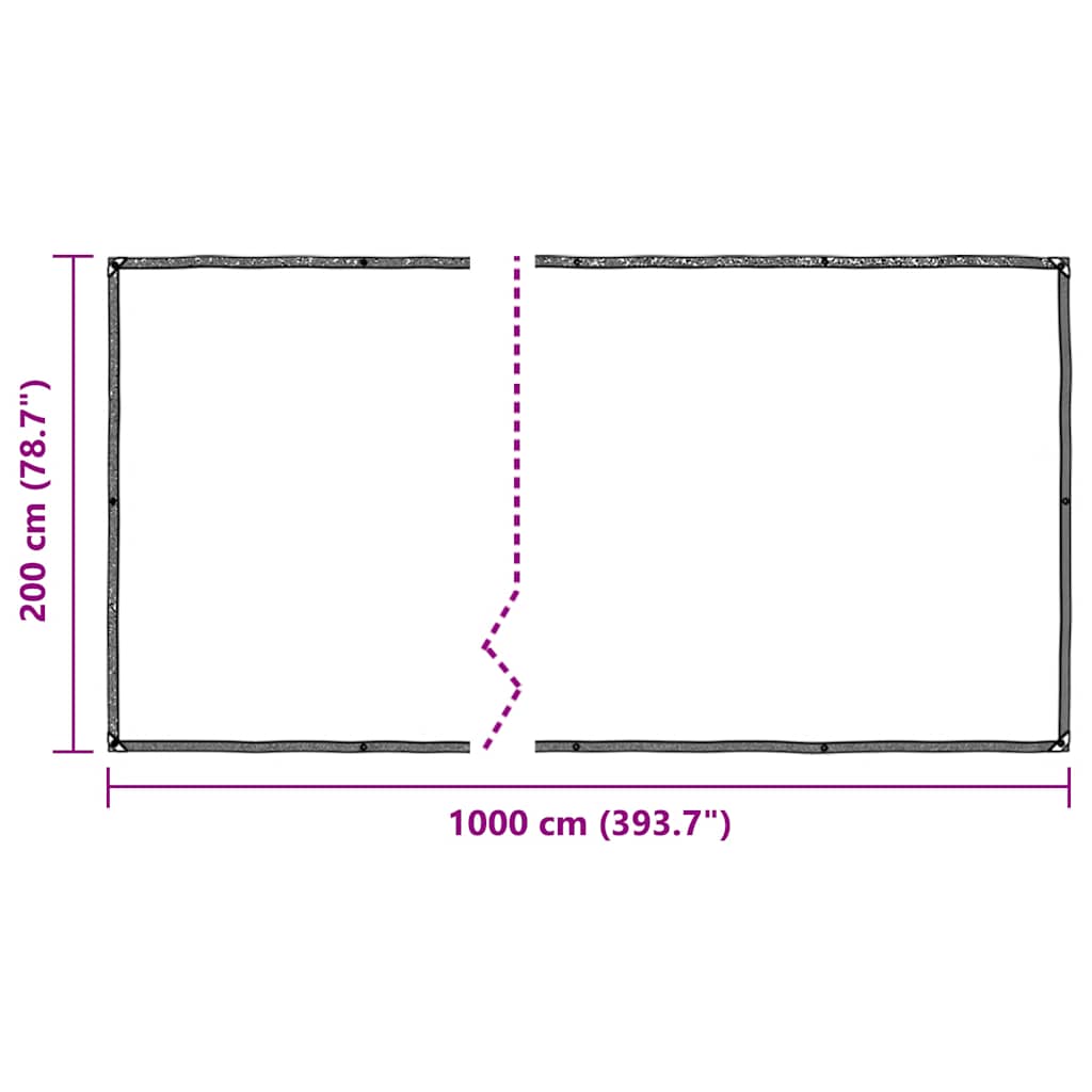 vidaXL Plant Cover with Eyelets 2x10 m Polyethylene