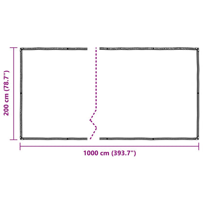 vidaXL Plant Cover with Eyelets 2x10 m Polyethylene