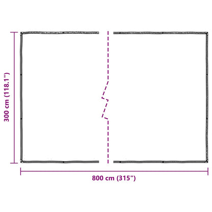 vidaXL Plant Cover with Eyelets 3x8 m Polyethylene