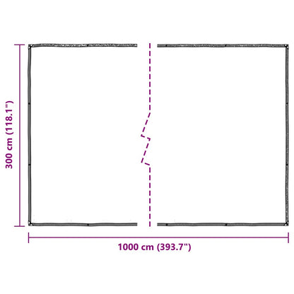 vidaXL Plant Cover with Eyelets 3x10 m Polyethylene