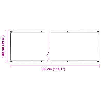 vidaXL Plant Cover with Eyelets 1x3 m PVC