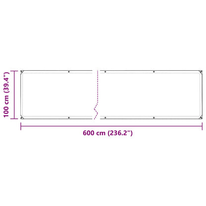 vidaXL Plant Cover with Eyelets 1x6 m PVC