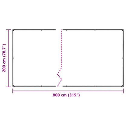 vidaXL Plant Cover with Eyelets 2x8 m PVC
