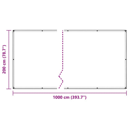 vidaXL Plant Cover with Eyelets 2x10 m PVC