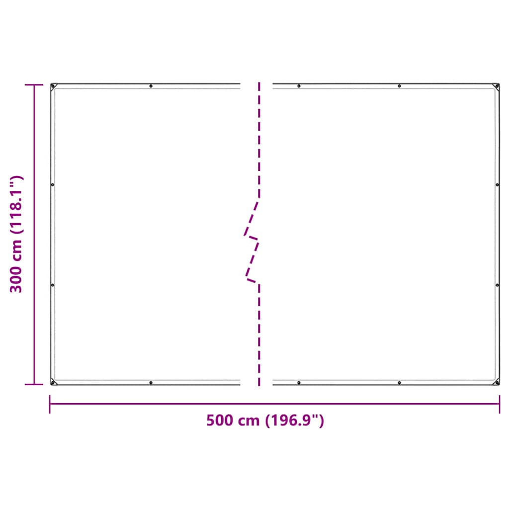 vidaXL Plant Cover with Eyelets 3x5 m PVC