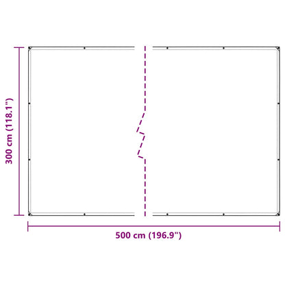 vidaXL Plant Cover with Eyelets 3x5 m PVC