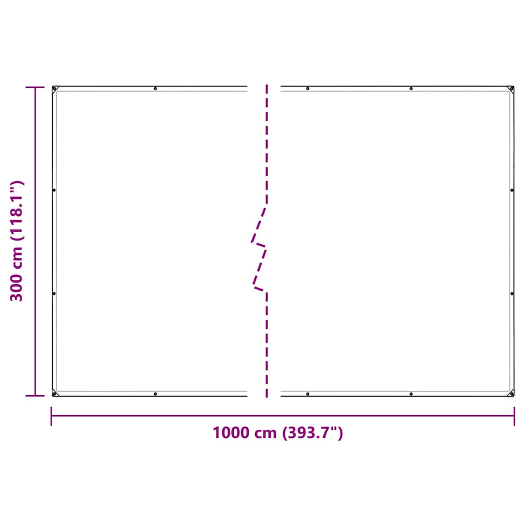 vidaXL Plant Cover with Eyelets 3x10 m PVC