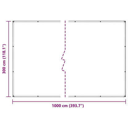vidaXL Plant Cover with Eyelets 3x10 m PVC