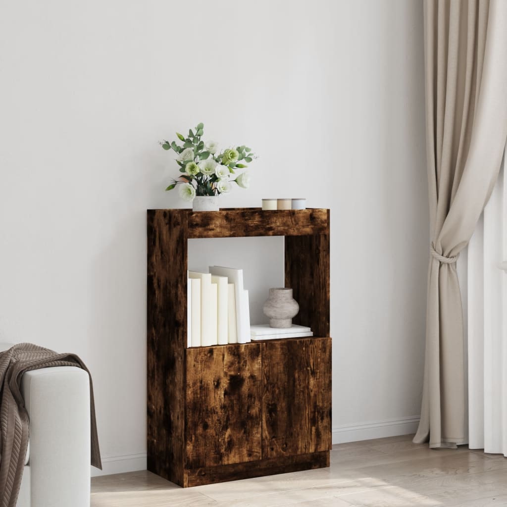 vidaXL Highboard Smoked Oak 63x33x100 cm Engineered Wood