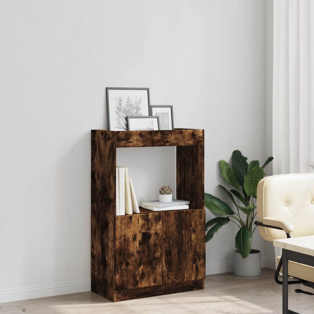 vidaXL Highboard Smoked Oak 63x33x100 cm Engineered Wood