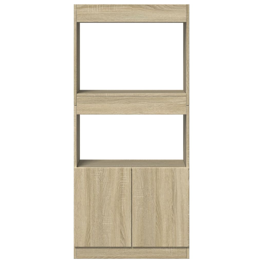 vidaXL Highboard Sonoma Oak 63x33x140 cm Engineered Wood