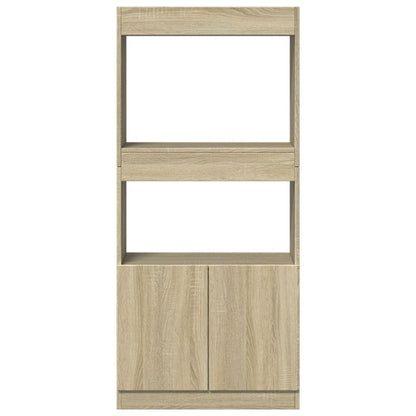 vidaXL Highboard Sonoma Oak 63x33x140 cm Engineered Wood