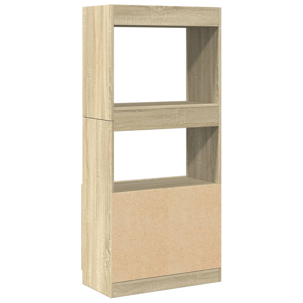 vidaXL Highboard Sonoma Oak 63x33x140 cm Engineered Wood