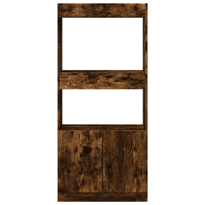 vidaXL Highboard Smoked Oak 63x33x140 cm Engineered Wood