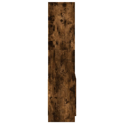 vidaXL Highboard Smoked Oak 63x33x140 cm Engineered Wood