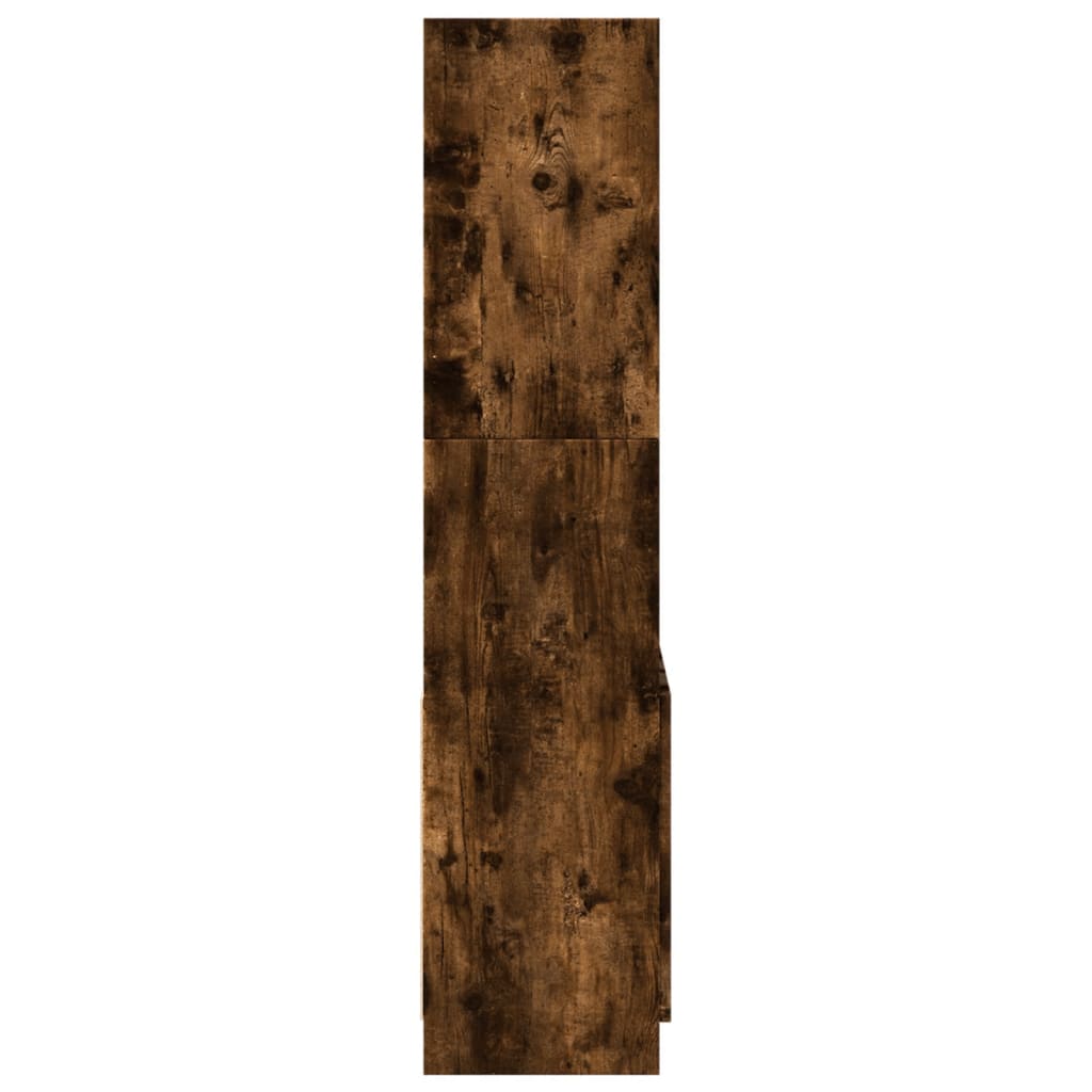 vidaXL Highboard Smoked Oak 63x33x140 cm Engineered Wood