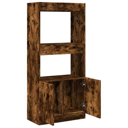vidaXL Highboard Smoked Oak 63x33x140 cm Engineered Wood