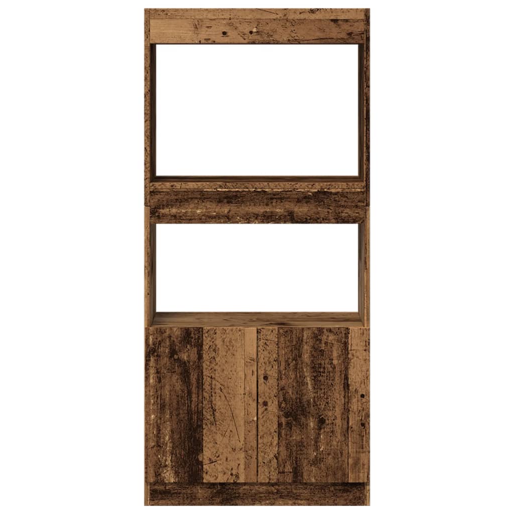 vidaXL Highboard Old Wood 63x33x140 cm Engineered Wood