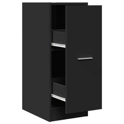 vidaXL Apothecary Cabinet Black 30x41x77,5 cm Engineered Wood