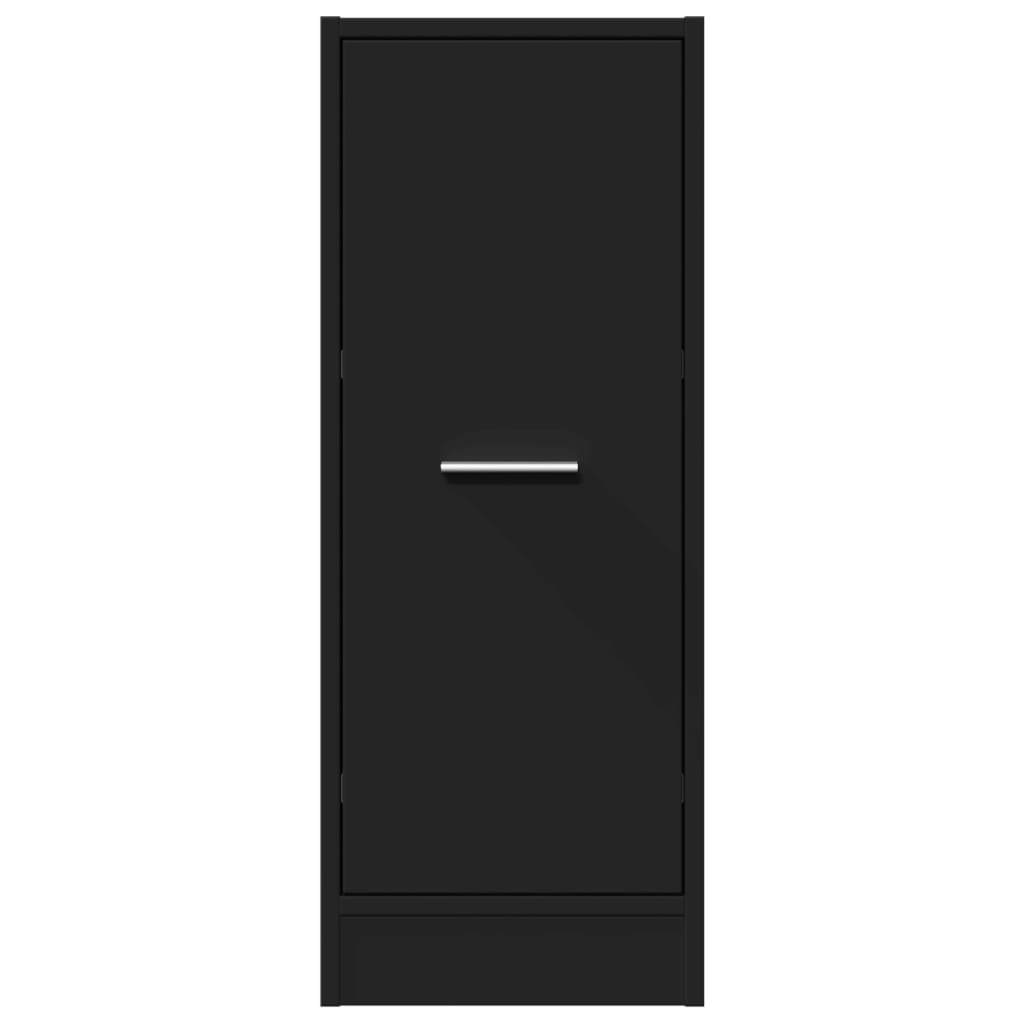 vidaXL Apothecary Cabinet Black 30x41x77.5 cm Engineered Wood