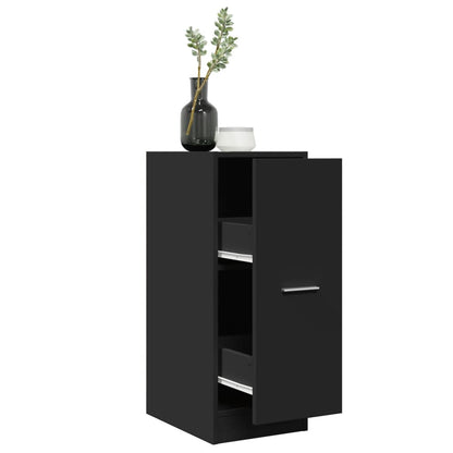 vidaXL Apothecary Cabinet Black 30x41x77,5 cm Engineered Wood