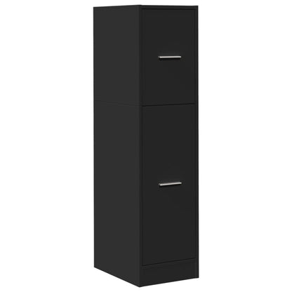 vidaXL Apothecary Cabinet Black 30x41x118 cm Engineered Wood