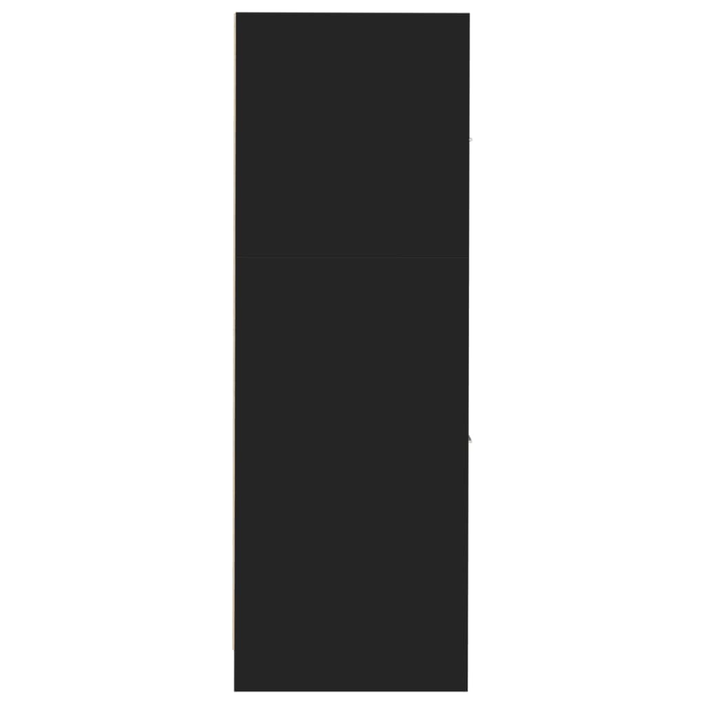 vidaXL Apothecary Cabinet Black 30x41x118 cm Engineered Wood