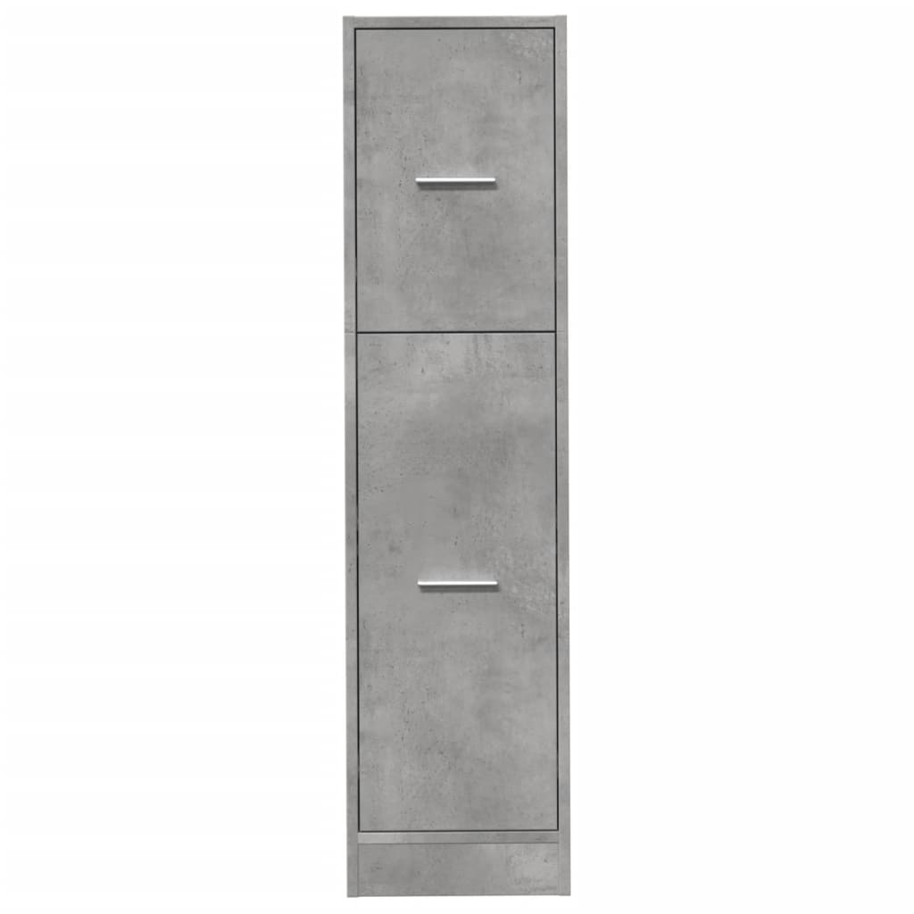 vidaXL Apothecary Cabinet Concrete Grey 30x41x118 cm Engineered Wood