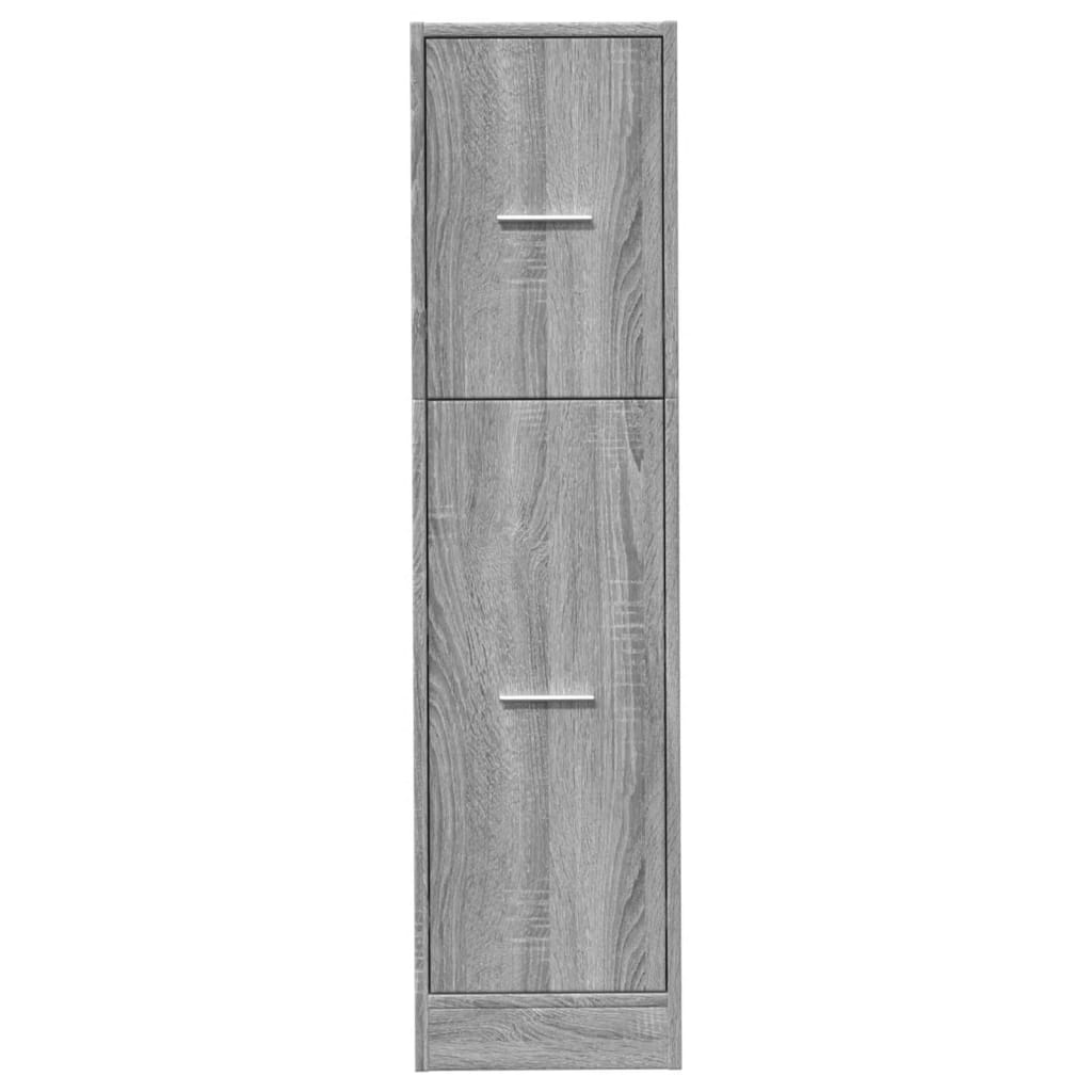 vidaXL Apothecary Cabinet Grey Sonoma 30x41x118 cm Engineered Wood