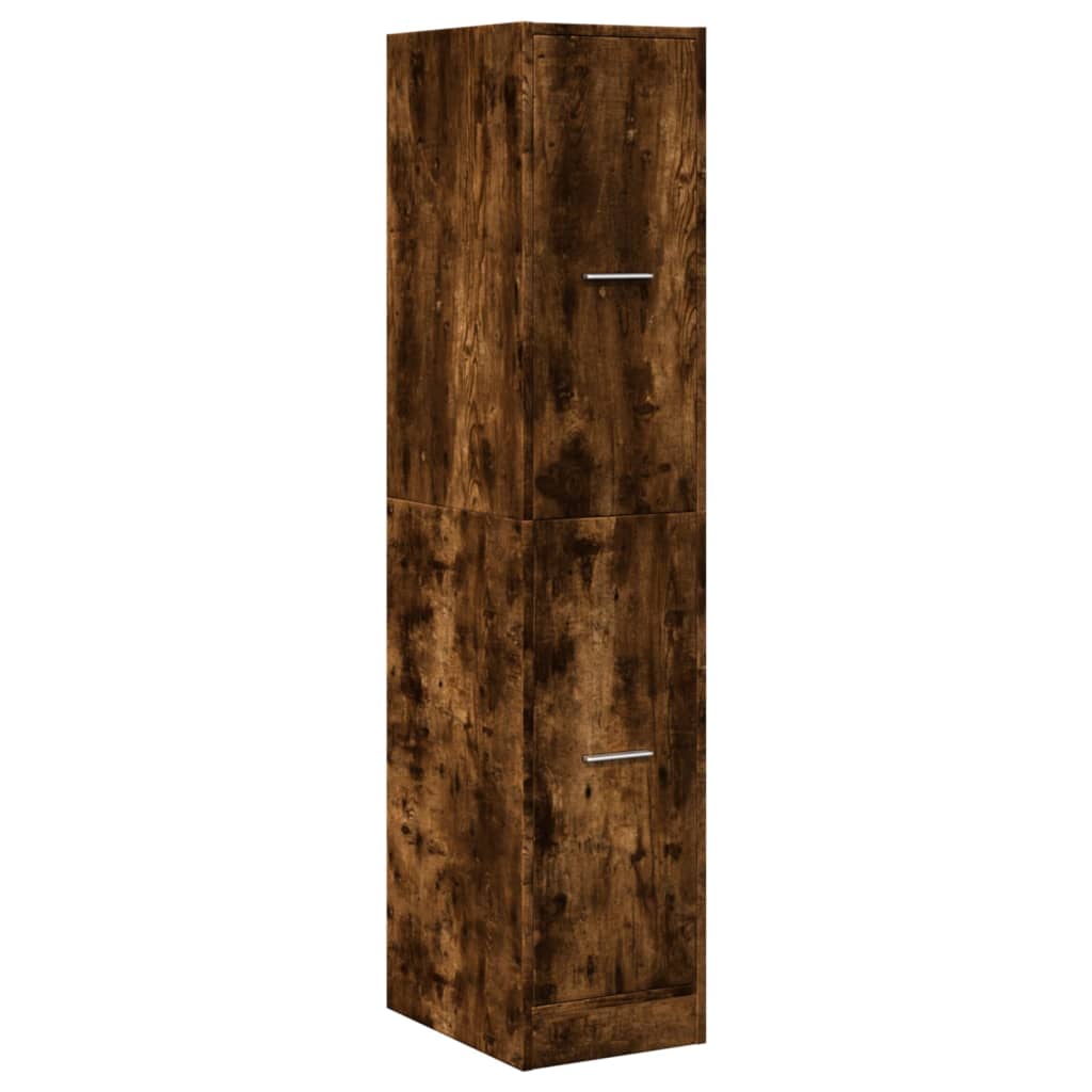 vidaXL Apothecary Cabinet Smoked Oak 30x41x144.5 cm Engineered Wood