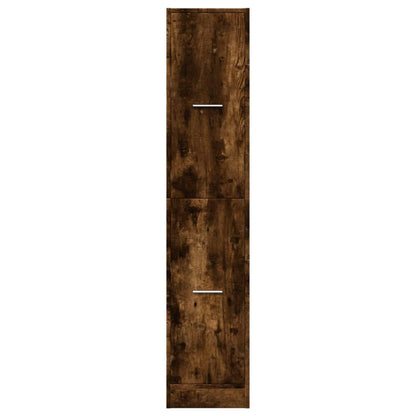 vidaXL Apothecary Cabinet Smoked Oak 30x41x144.5 cm Engineered Wood