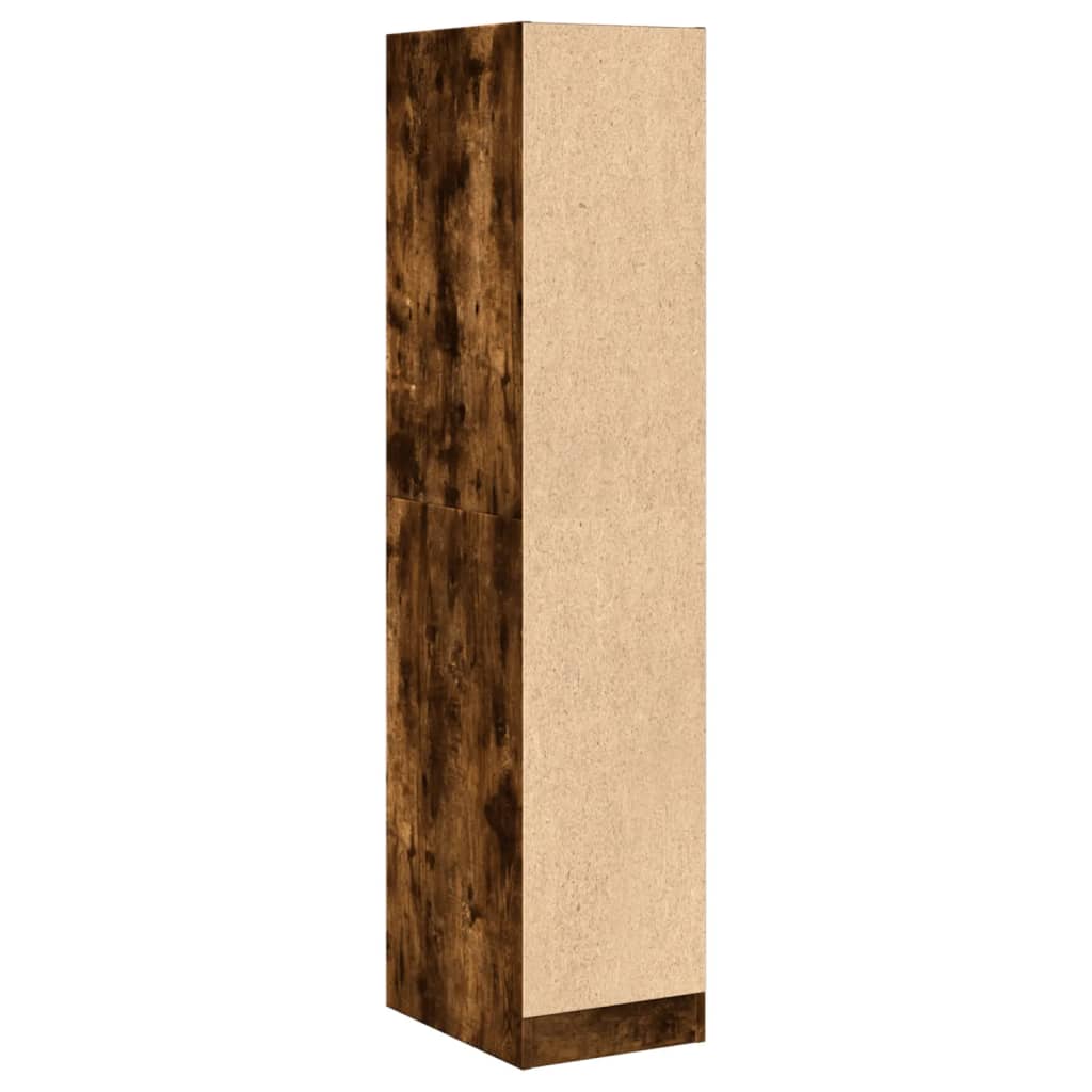 vidaXL Apothecary Cabinet Smoked Oak 30x41x144.5 cm Engineered Wood