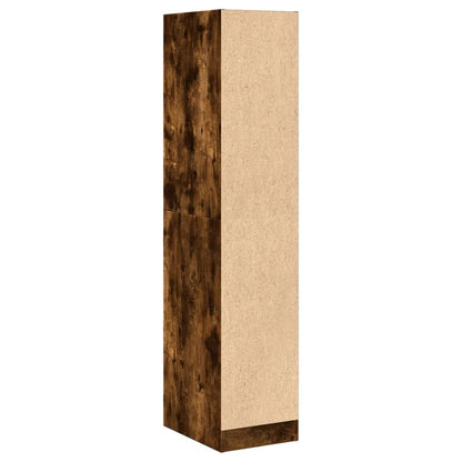 vidaXL Apothecary Cabinet Smoked Oak 30x41x144.5 cm Engineered Wood