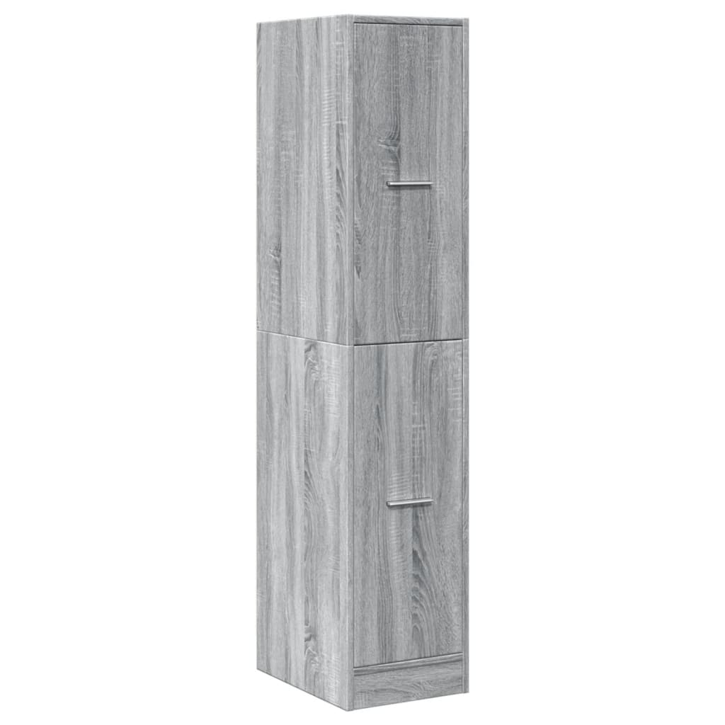 vidaXL Apothecary Cabinet Grey Sonoma 30x41x144.5 cm Engineered Wood
