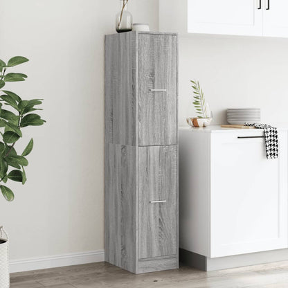 vidaXL Apothecary Cabinet Grey Sonoma 30x41x144.5 cm Engineered Wood