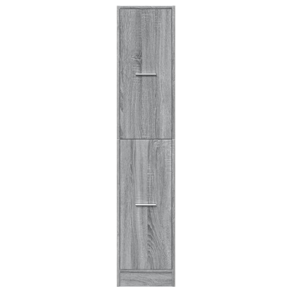 vidaXL Apothecary Cabinet Grey Sonoma 30x41x144.5 cm Engineered Wood