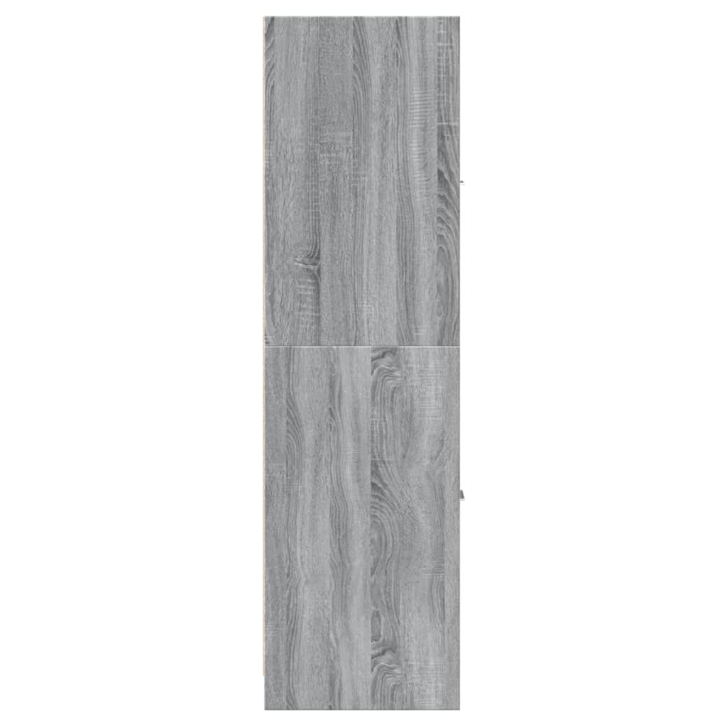 vidaXL Apothecary Cabinet Grey Sonoma 30x41x144.5 cm Engineered Wood